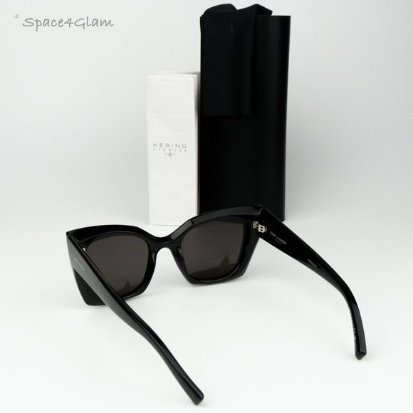 BRAND NEW Saint Laurent SL552 001 Black Black Cat Eye Women Sunglasses